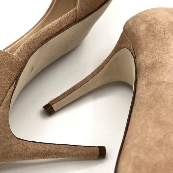 J.Crew Lucie Suede D'Orsay Pumps Chic Minimalist Classic Ashen Brown Heels Sz 8 - Picture 10 of 13